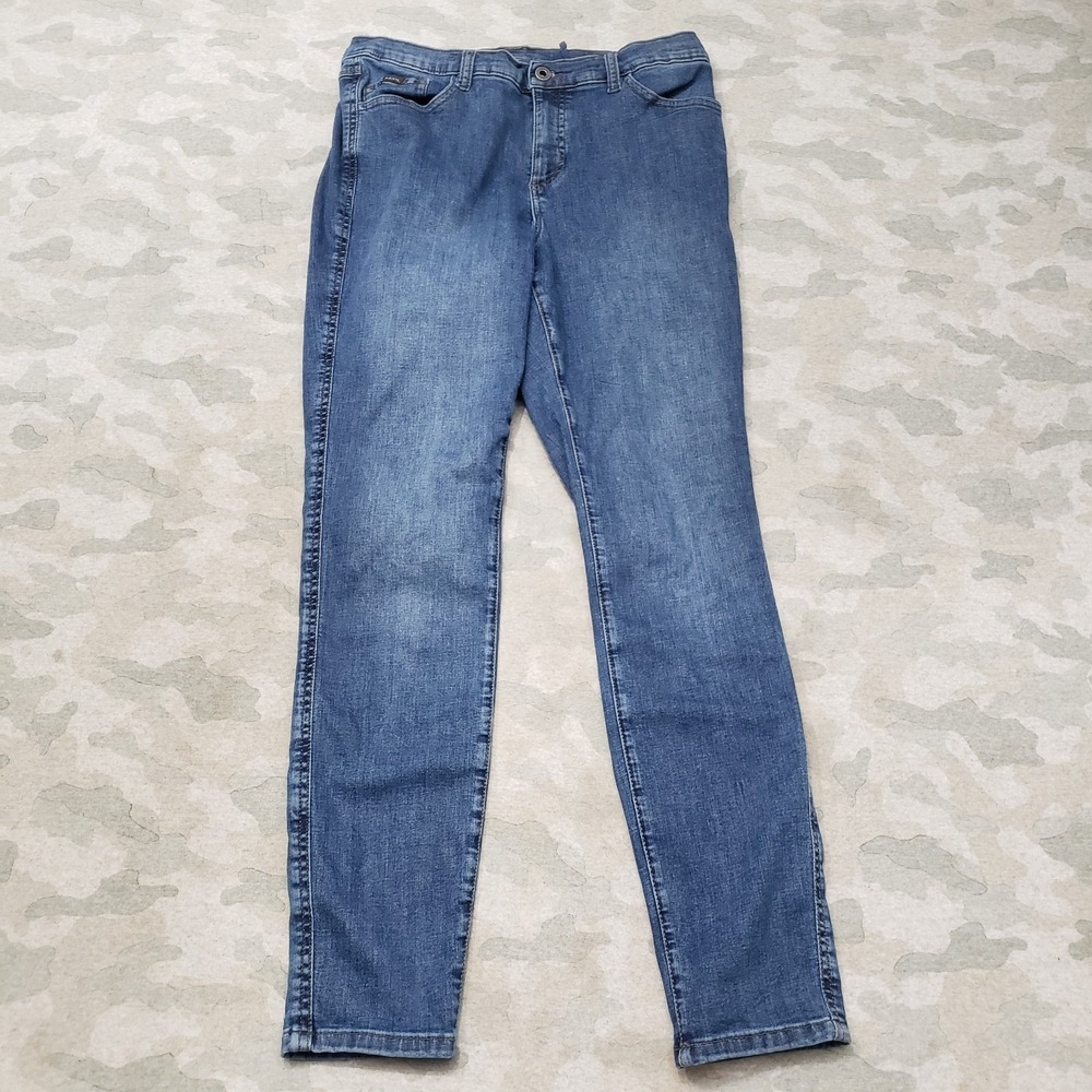 KuhI Jeans Womens 12 Blue Skinny Pockets Denim‎ Medium Wash